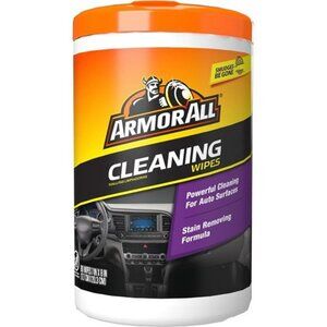 Armor All Cleaning Wipes 90 Count Car Interior Cleaner for Dashboard Vinyl Leath